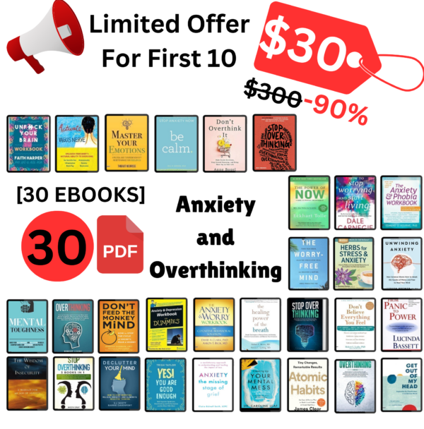 Anxiety and Overthinking E-Books-e